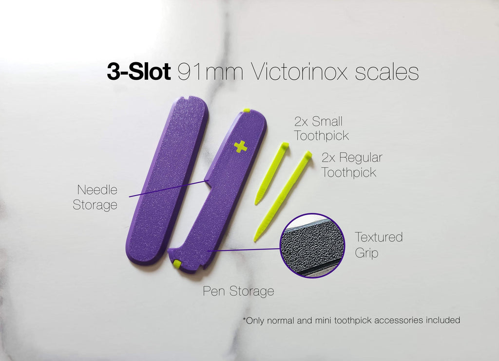 Victorinox 91mm 3 Slot Scales for Swiss Army Knife